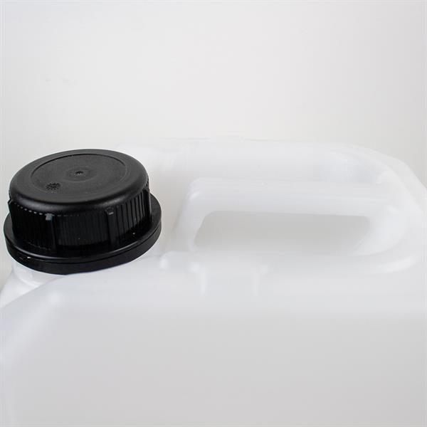 Plastdunk 5 liter – frostsikker og stablebar, matgodkjent HDPE-dunk med svart propp