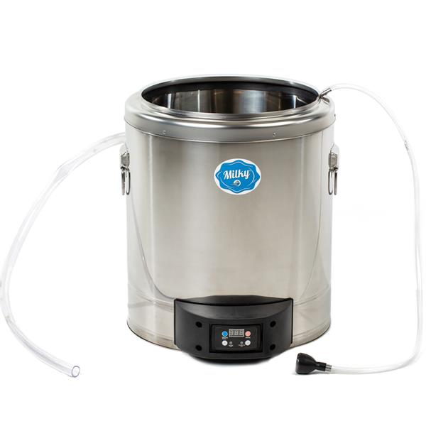 Pasteuriseringsapparat, 35 liter,  til mælk, yoghurt, most, øl og ostefremstilling (elektrisk)