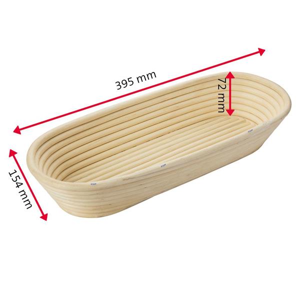 Hevekurv til brød, oval, stor