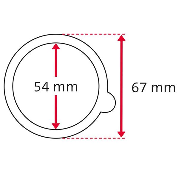 Gummiringer / pakninger til hermetiseringsglass, Weck, 54 x 67 mm, 10 stk.