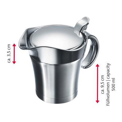Termosauskanne / sauskanne med lokk, rustfritt stål, 0,5 liter, 1 stk.