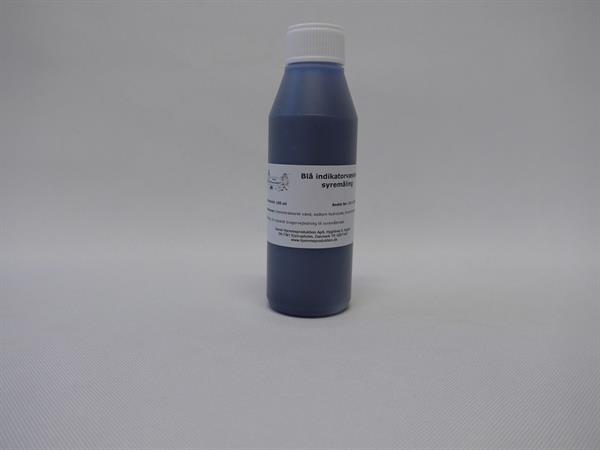 Syremålervæske / Blå indikatorvæske.  Supplerende indikatorvæske, 100 ml.